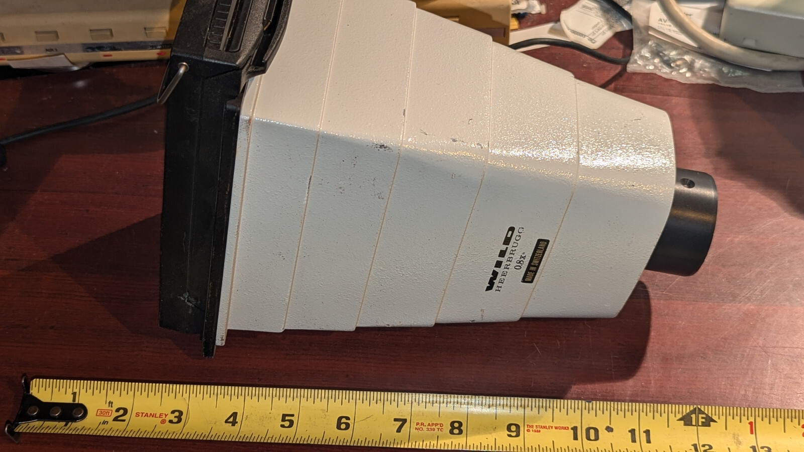 Wild Heerbrugg 0.8X Polaroid Camera Microscope Attachment