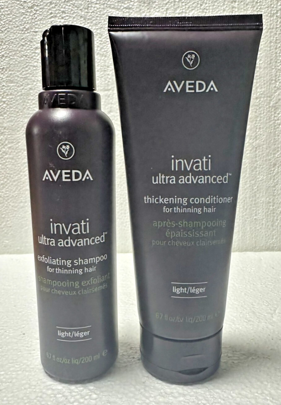 Aveda Invati Ultra Advanced LIGHT Shampoo & LIGHT Conditioner 6.7 Oz