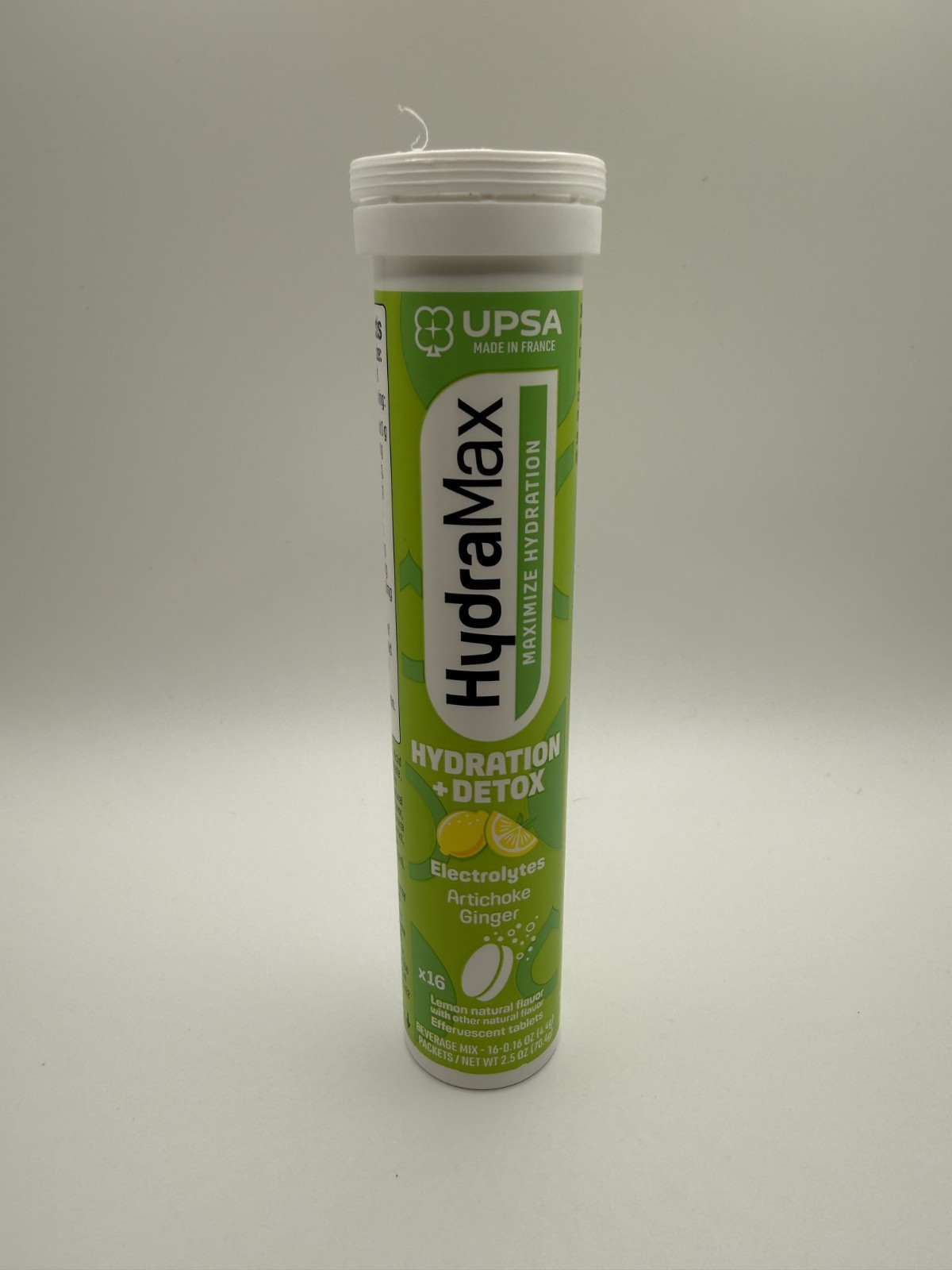 UPSA HydraMax Maximize Hydration Detox Artichoke Lemon Natural Flavor x16 - New