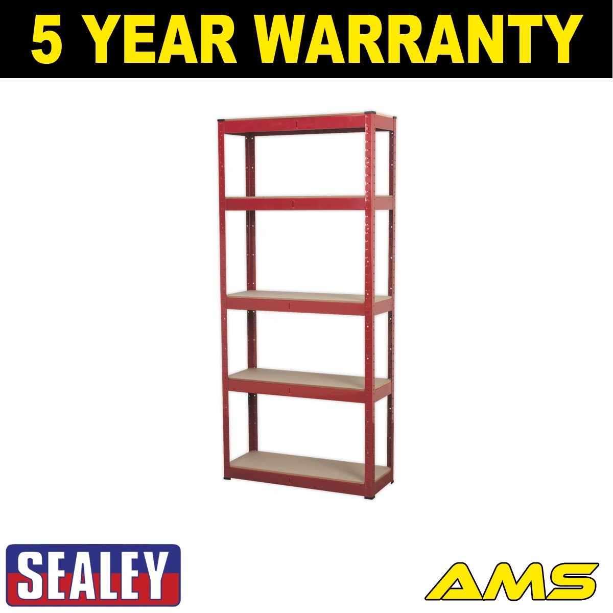 Sealey Racking Unit with 5 Shelves 150kg Capacity Per Level AP6150