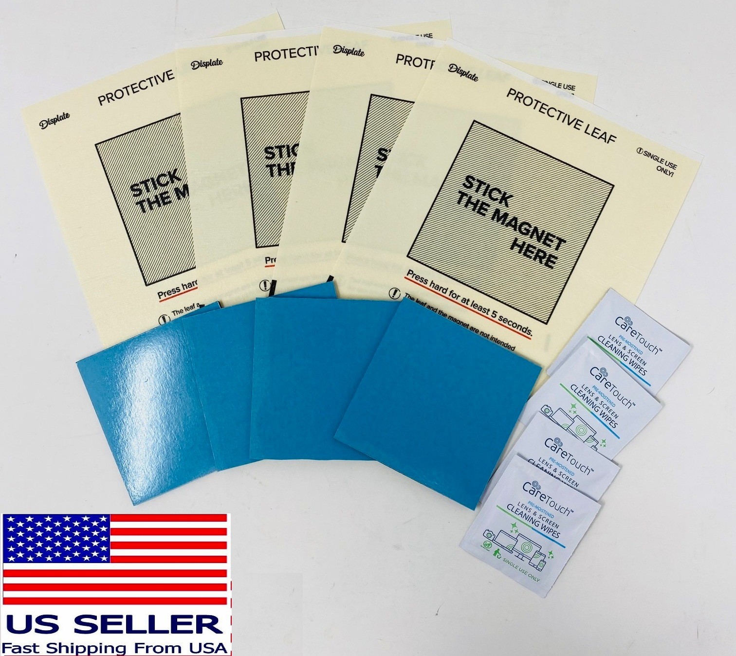 NEW 4-PACK Displate Magnetic Mounting Kit 4 Magnets, 4 wipes, 4 Protective Leafs