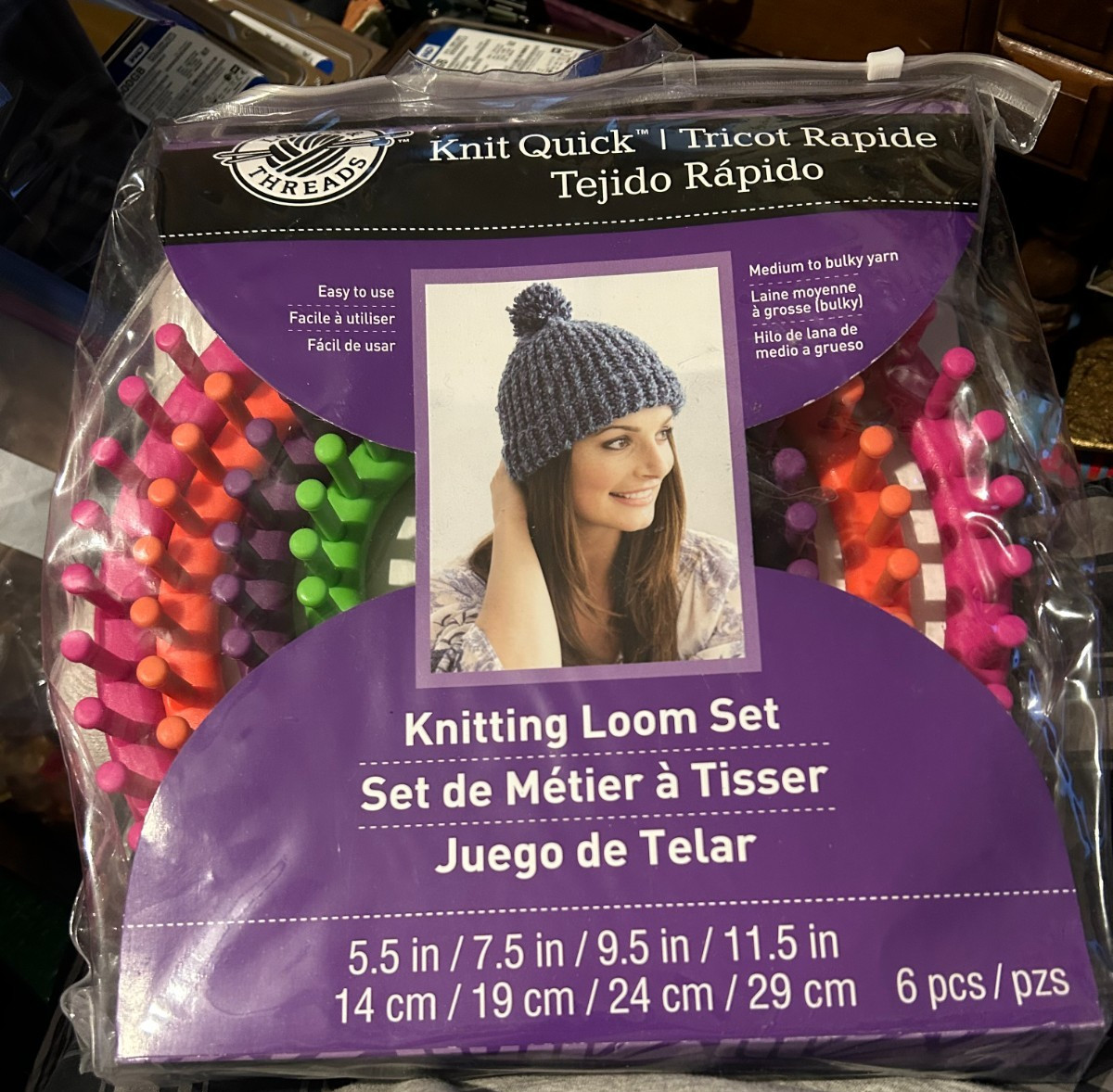 Loops & Threads Knit Quick Trico Circular Knitting Loom Set 5.5" 7.5” 9.5” 11.3”