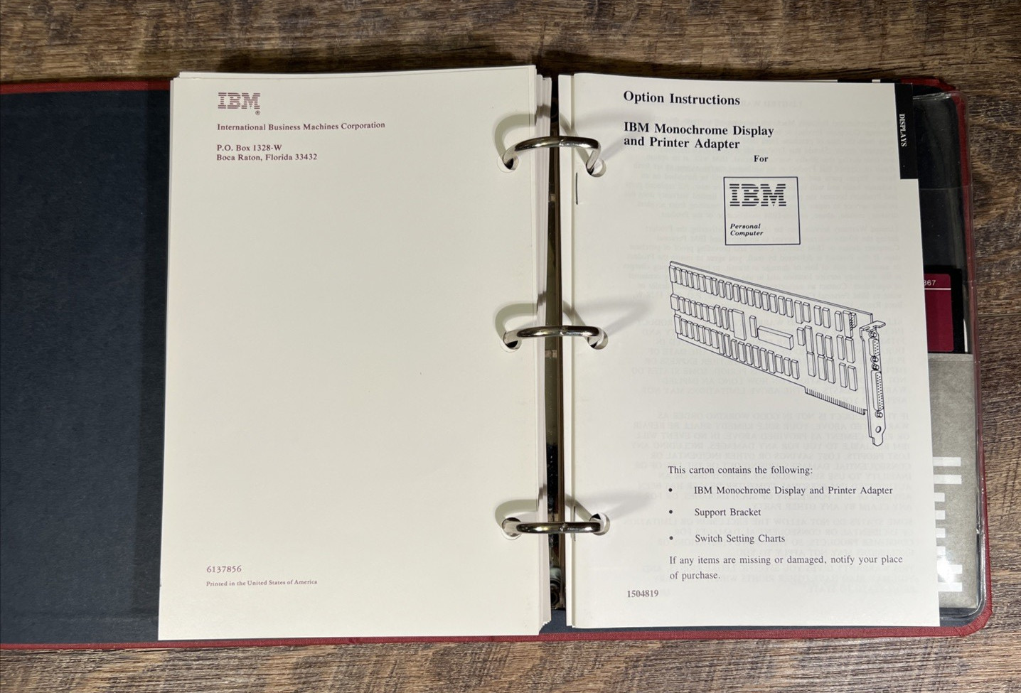 IBM Guide to Operations Personal Computer Hardware Reference Library 6322510📖💻