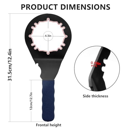 Universal Sink Drain Wrench Tool for Hex Nuts & 4, 6, 8 Tab Locking Nuts