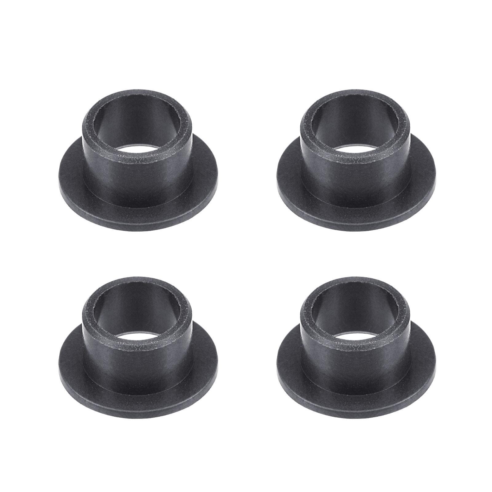 4pcs Flanged Sleeve Bearings POM Wrapped Oilless Bushings Black 8mmx10mmx7mm