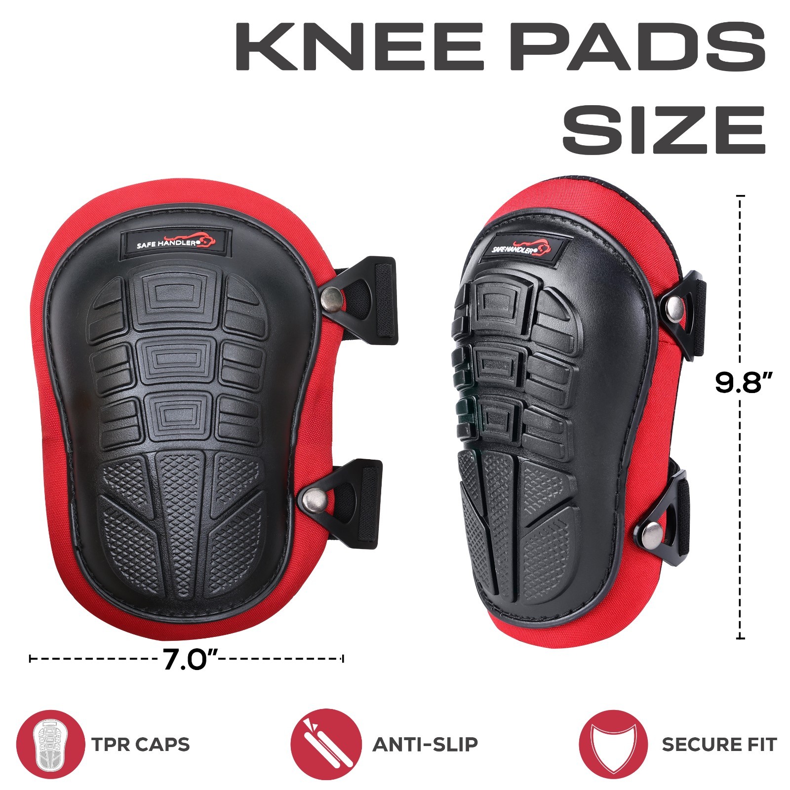 Bison Life Knee Pads for Work Safety Construction Gel Cushion & Foam Padding