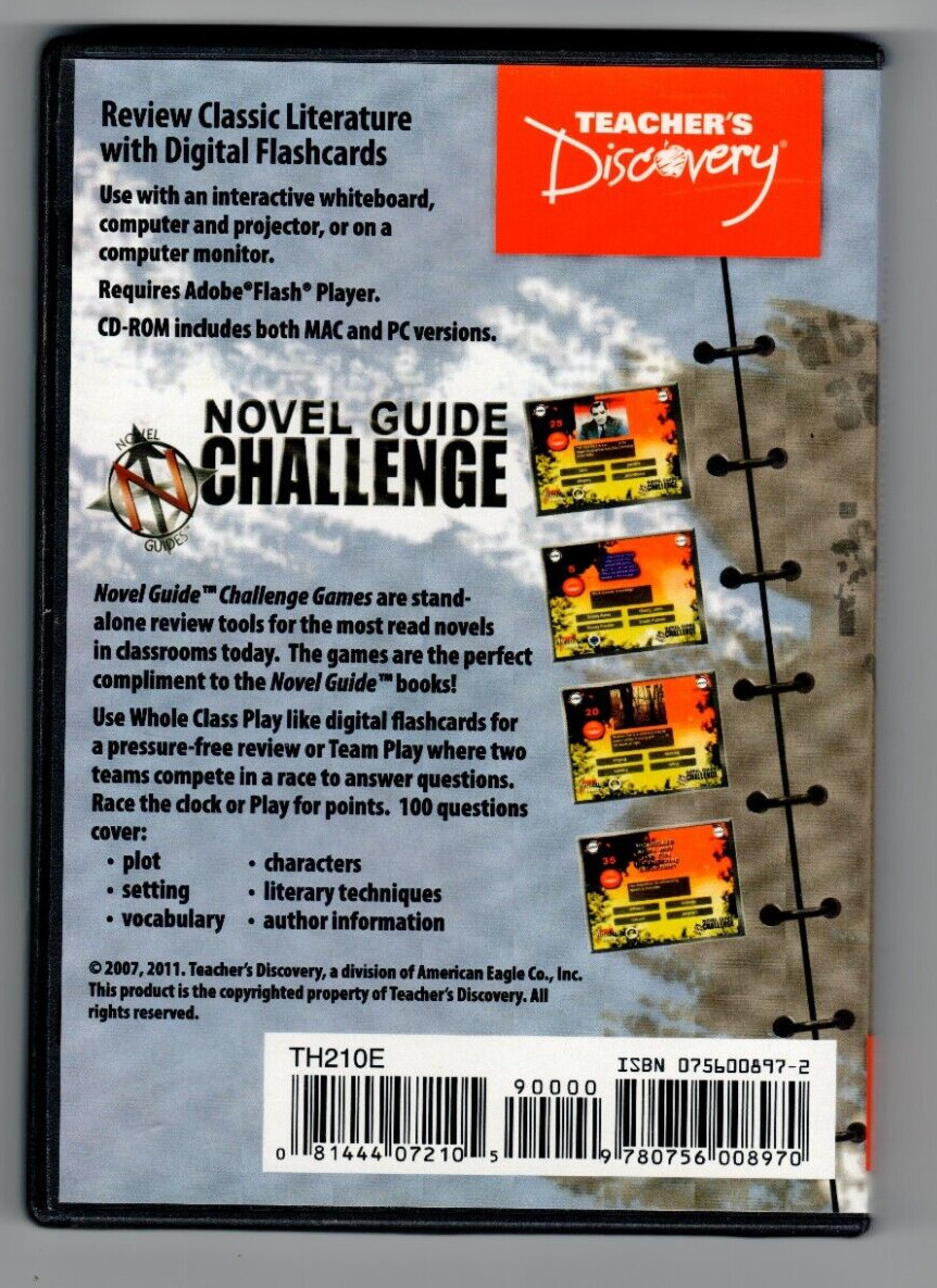 Novel Guide Challenge, The Crucible, Teacher's Discovery, CD-ROM