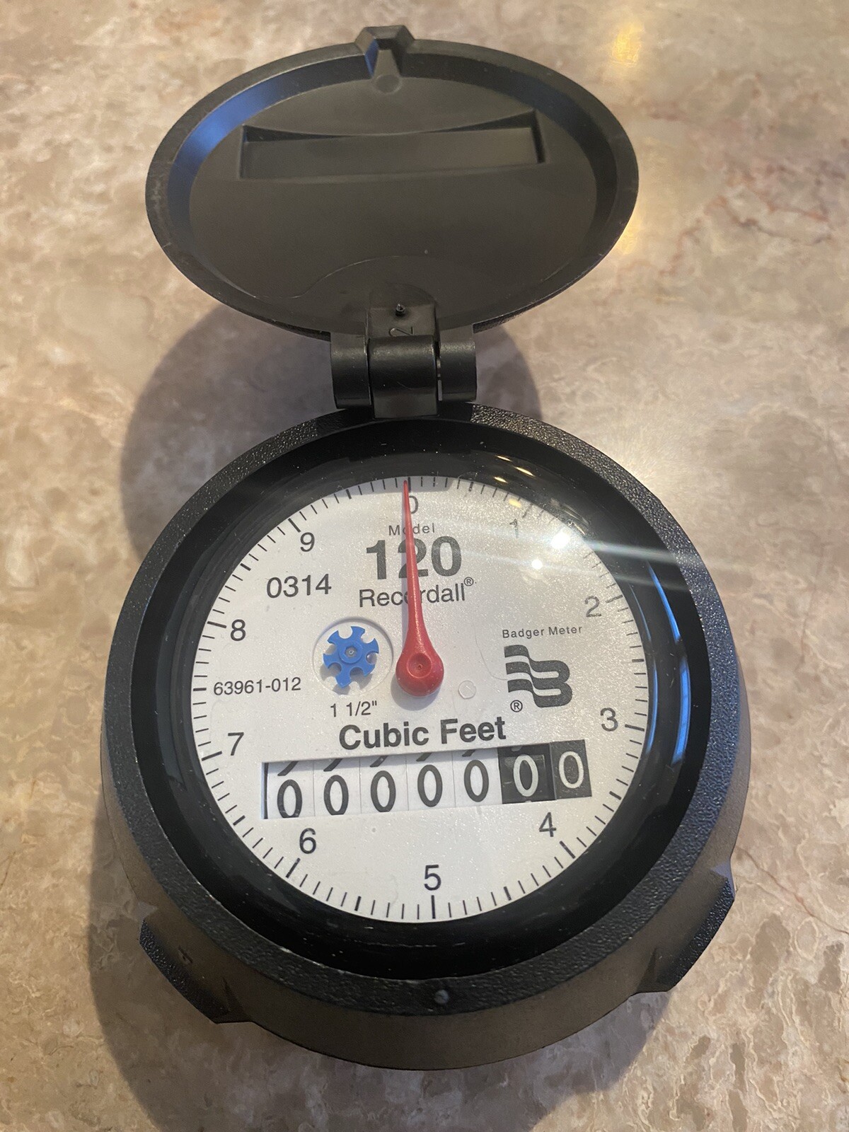 Badger Water Meter Recordall 63961-061 Model 120 New