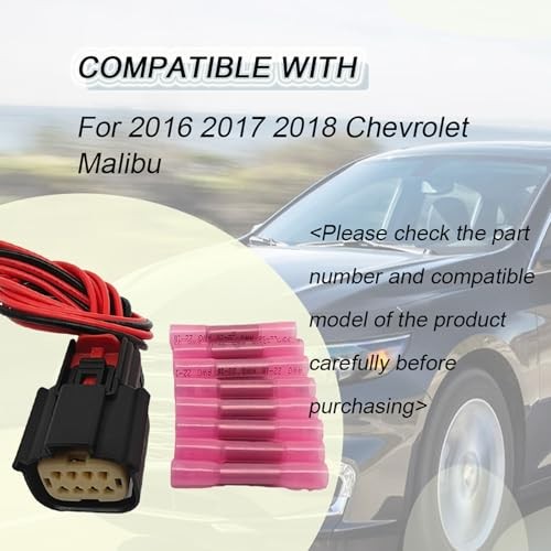 Headlight Connector Pigtail Harness Plug for Chevrolet Malibu 2016 2017 2018