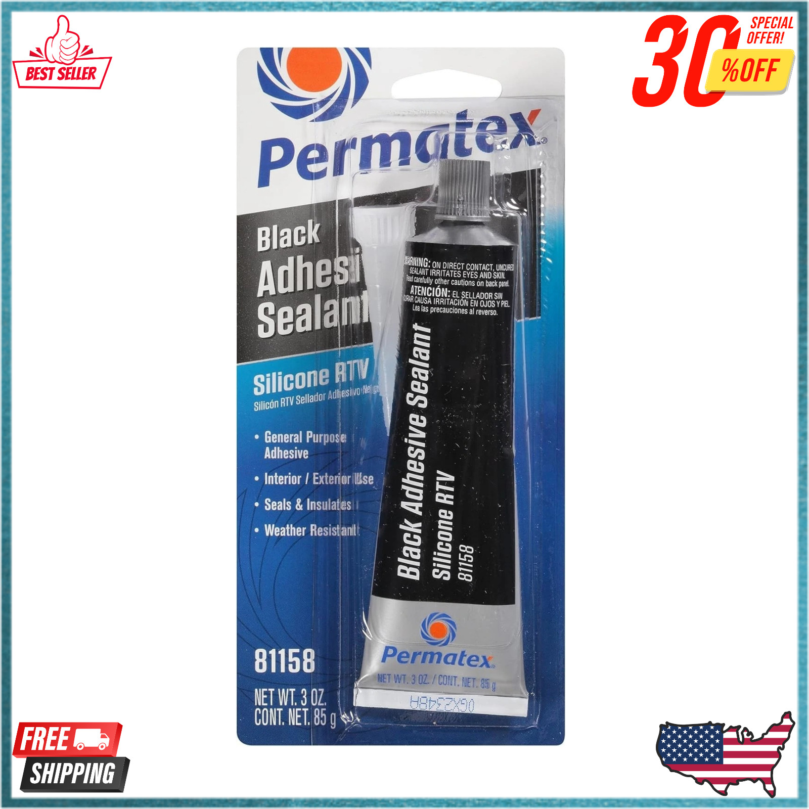 Permatex® Ultra Black® Maximum Oil Resistance RTV Silicone Gasket Maker 3 oz