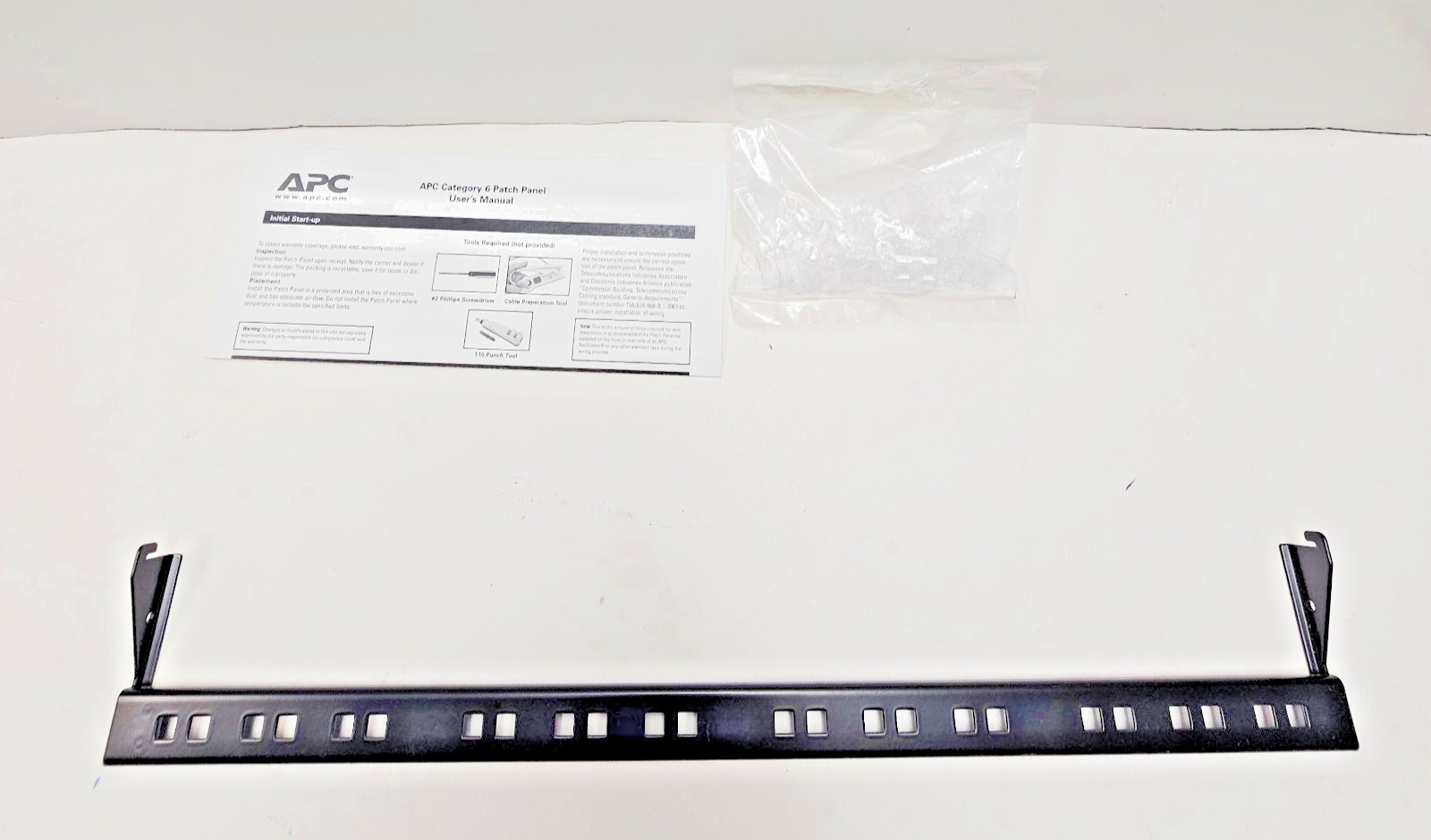 APC by Schneider Electric CAT6PNL-24 24 Port Cat 6 Network Patch Panel NEW Open