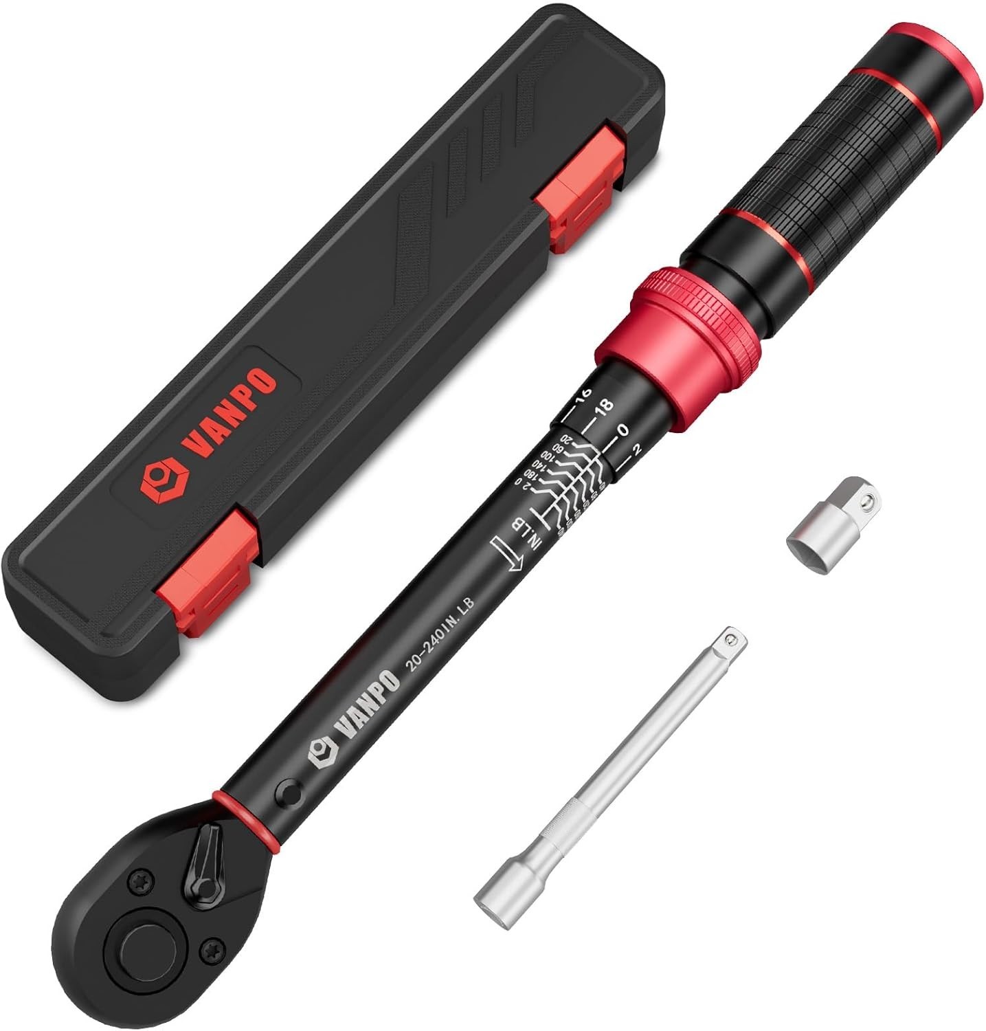 1/4-Inch Drive Click Torque Wrench, 20-240 In. Lb/2.3-27.1 Nm, Inch Pound Torque