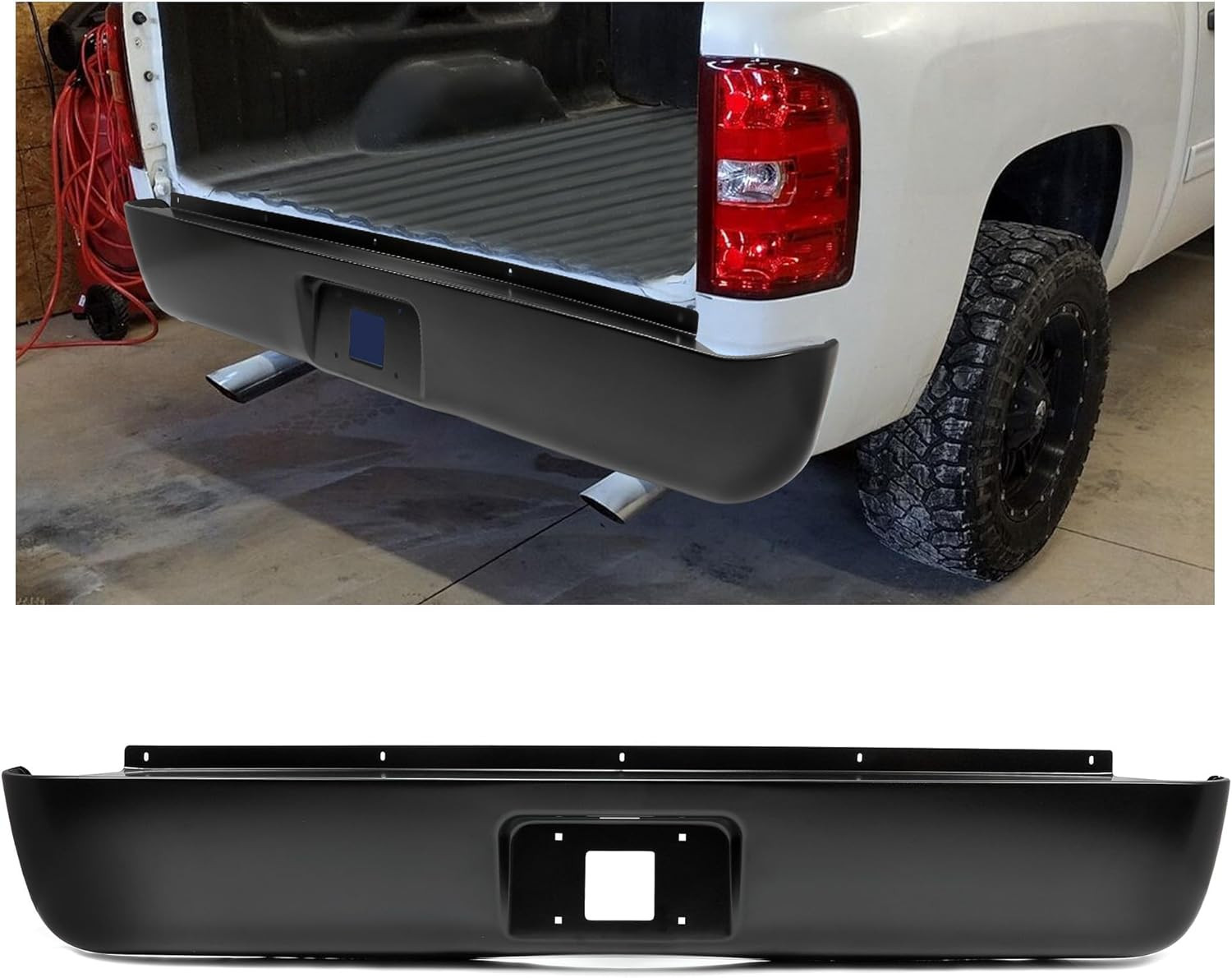 Rear Roll Pan Compatible with 2007-2013 Chevy Chevrolet Silverado GMC Sierra 150