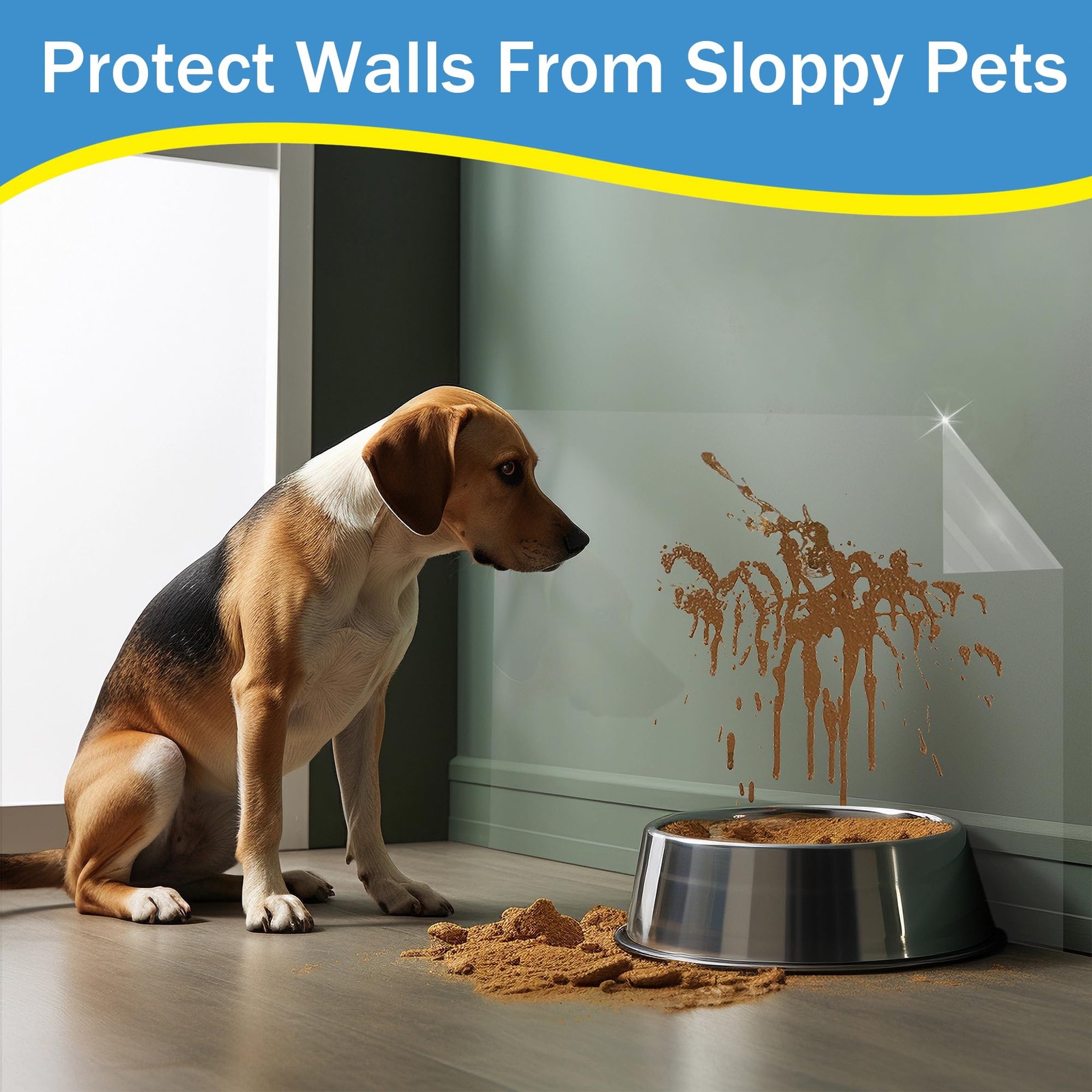 Clear Wall Protector, Non Adhesive Static Cling Removable Contact Paper, Plastic
