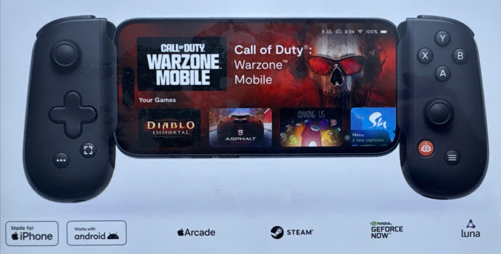 Backbone One USB-C Mobile Gaming Controller BB-51-P-BRW Black For Apple Android