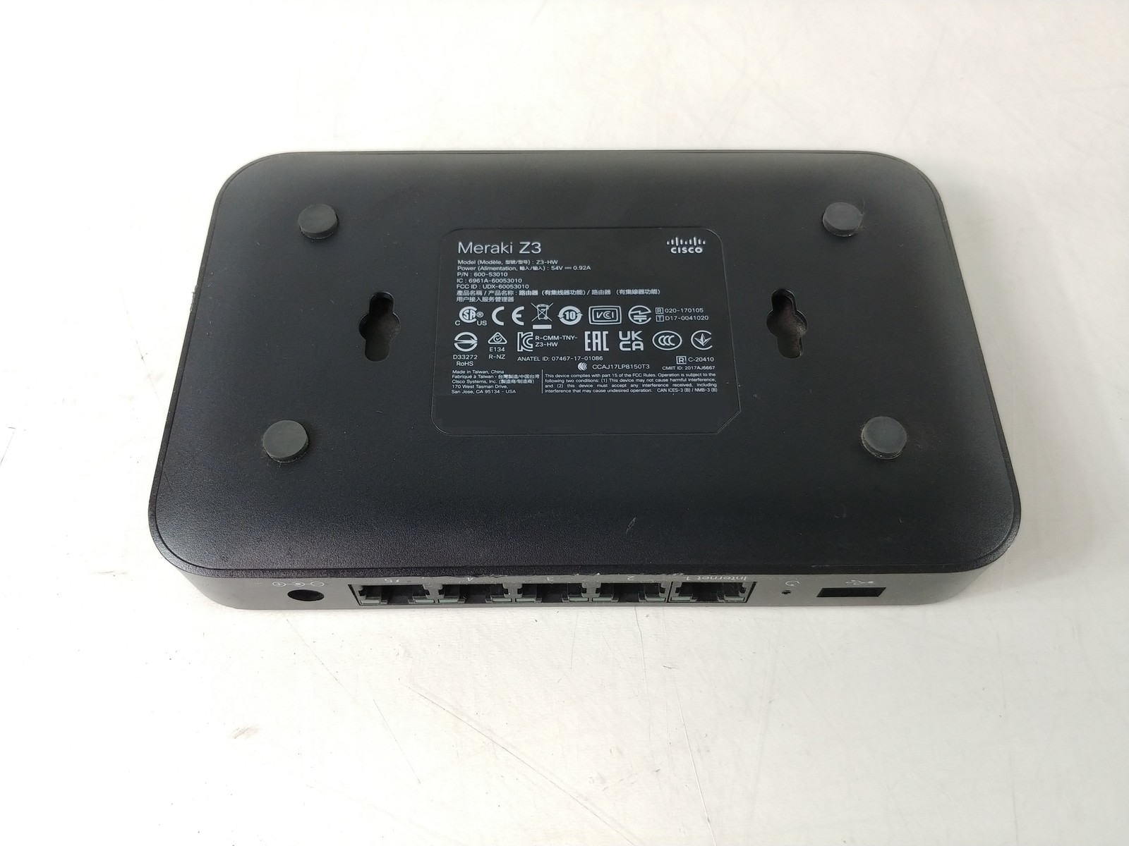 Cisco Meraki Z3 Unified Cloud Managed Gateway Security Firewall Unclaimed