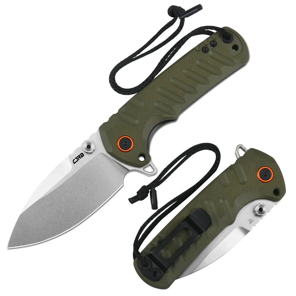 CJRB Tundra Linerlock Folding Knife 3.75" D2 Tool Steel Blade Green G10 Handle