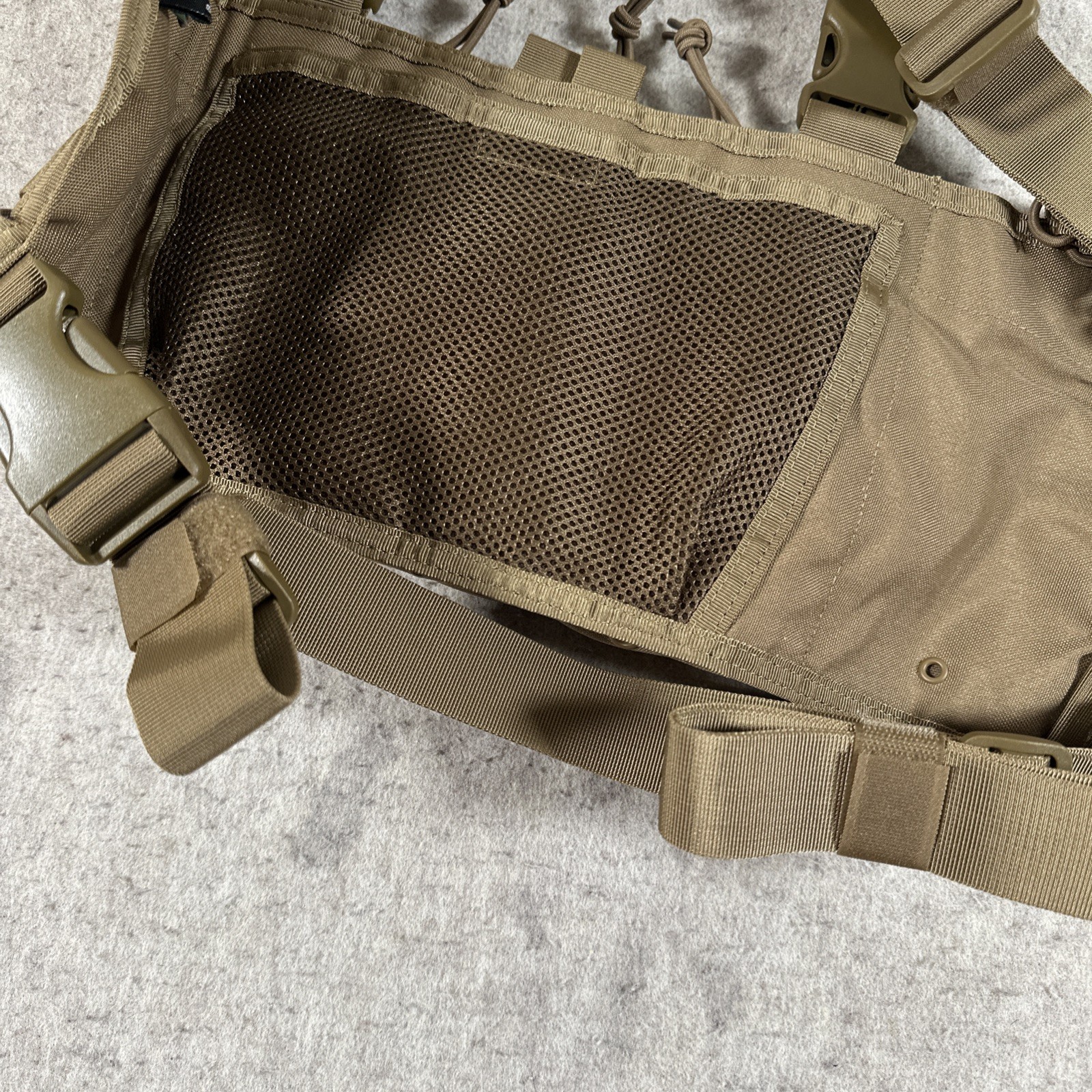 Condor Tan MOLLE Tactical Chest Rig Adjustable Nylon Mesh One Size