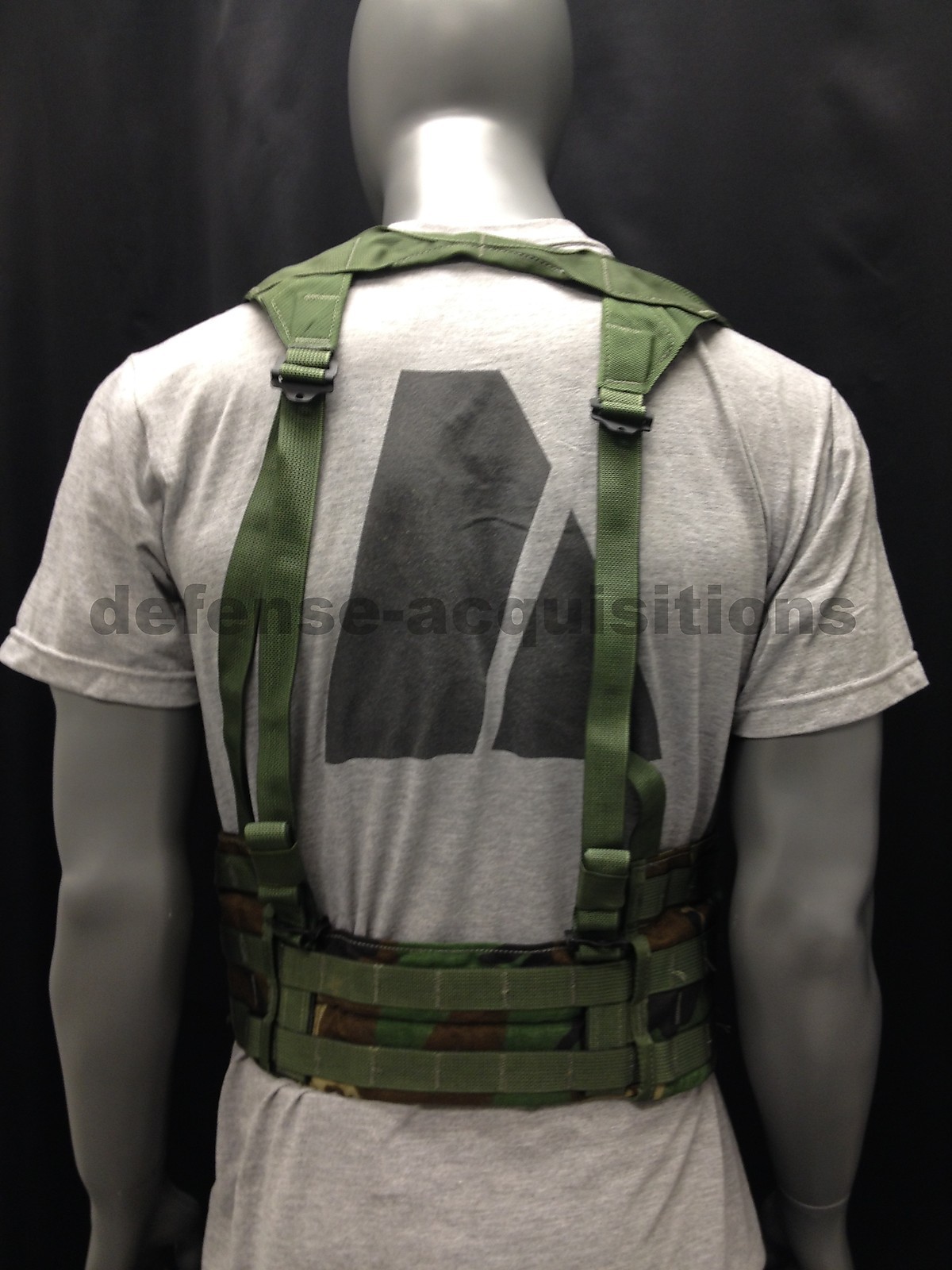 NEW US MILITARY WOODLAND CAMO FIGHTING LOAD CARRIER FLC TACTICAL VEST MOLLE II