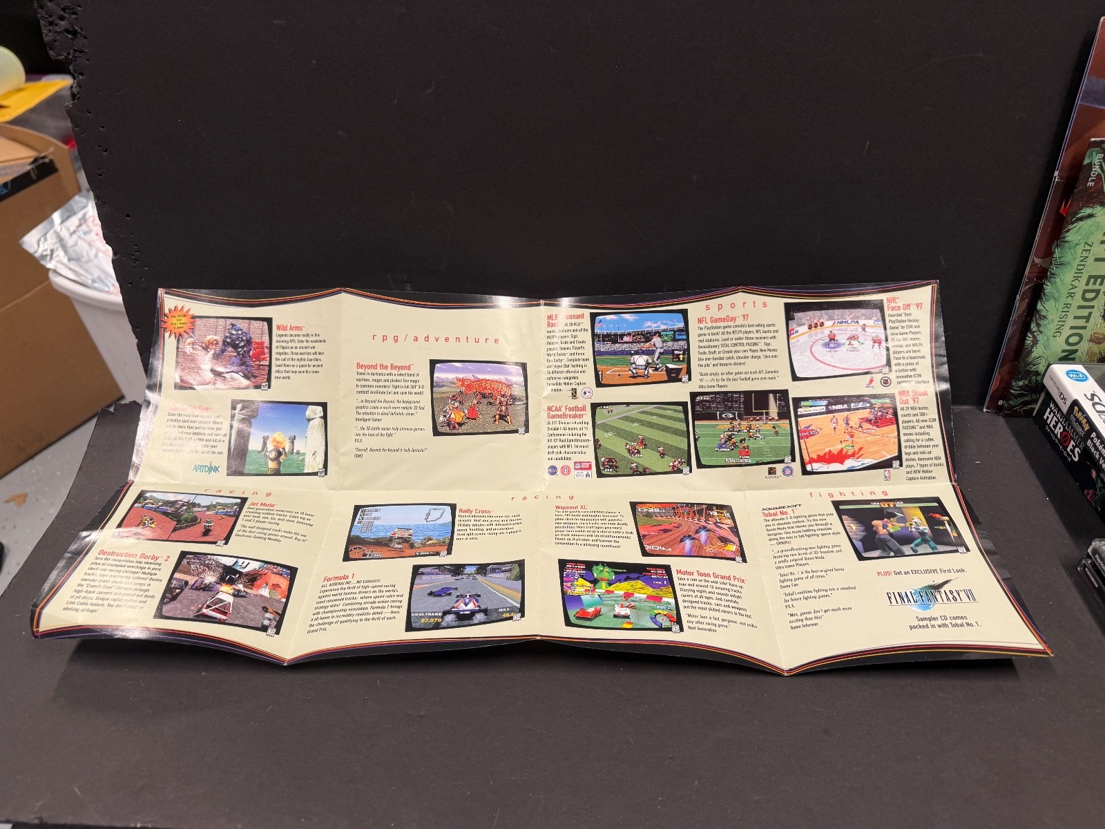 Original Playstation Fold-Out Advert Catalog Long-Box Insert Only Authentic