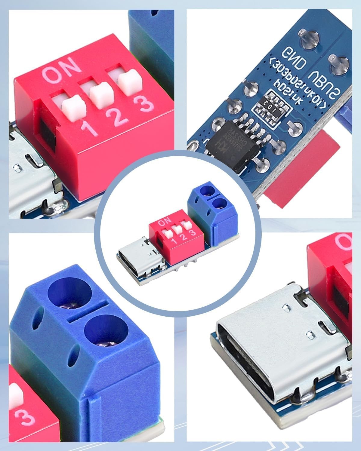 Versatile USB-C PD Trigger Board - Adjustable Voltage Fast Charge Module 2PCS