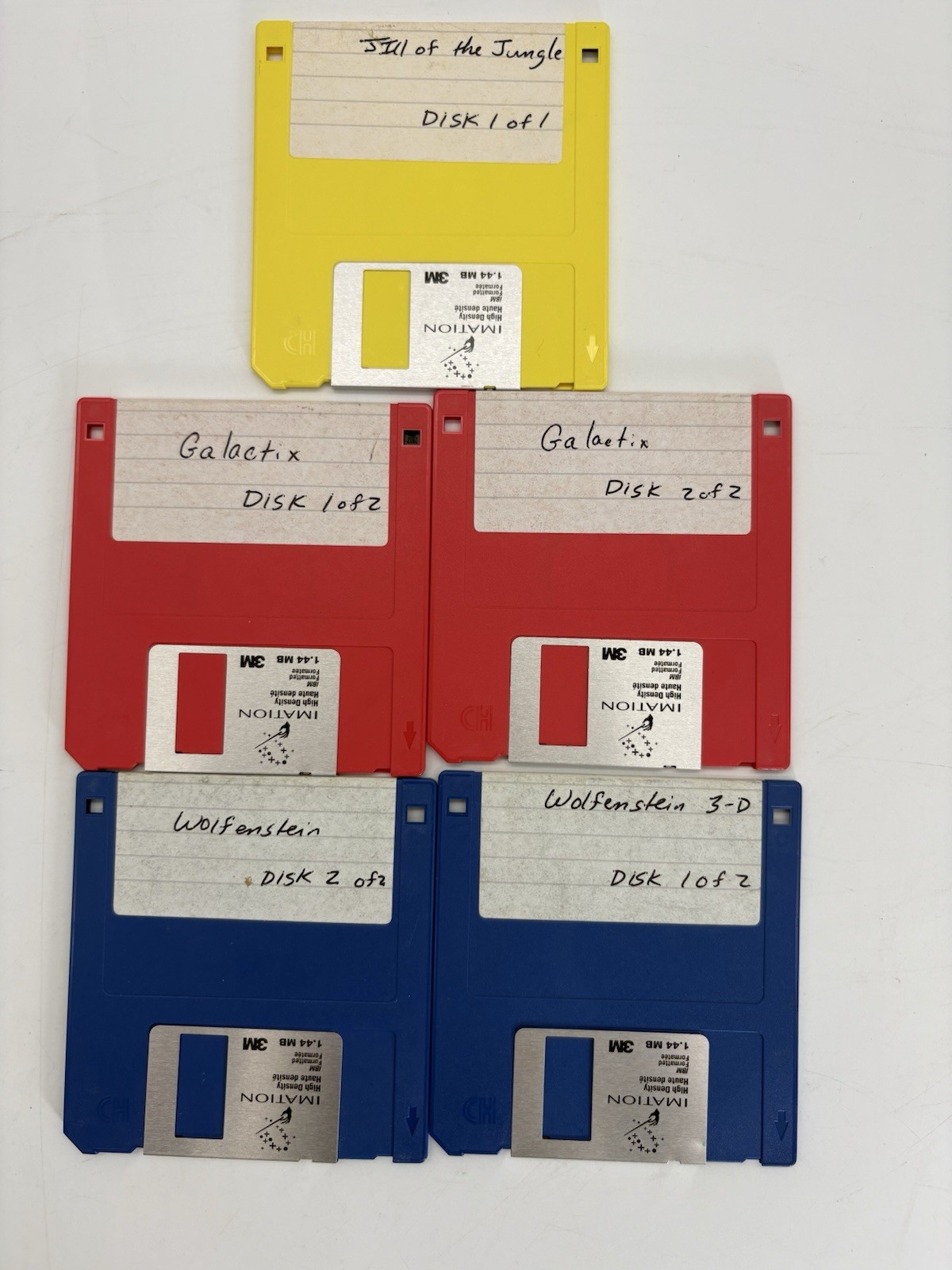 User labeled DISKETTES, Glactix, Jill of the Jungle, Wolfenstein 3-D