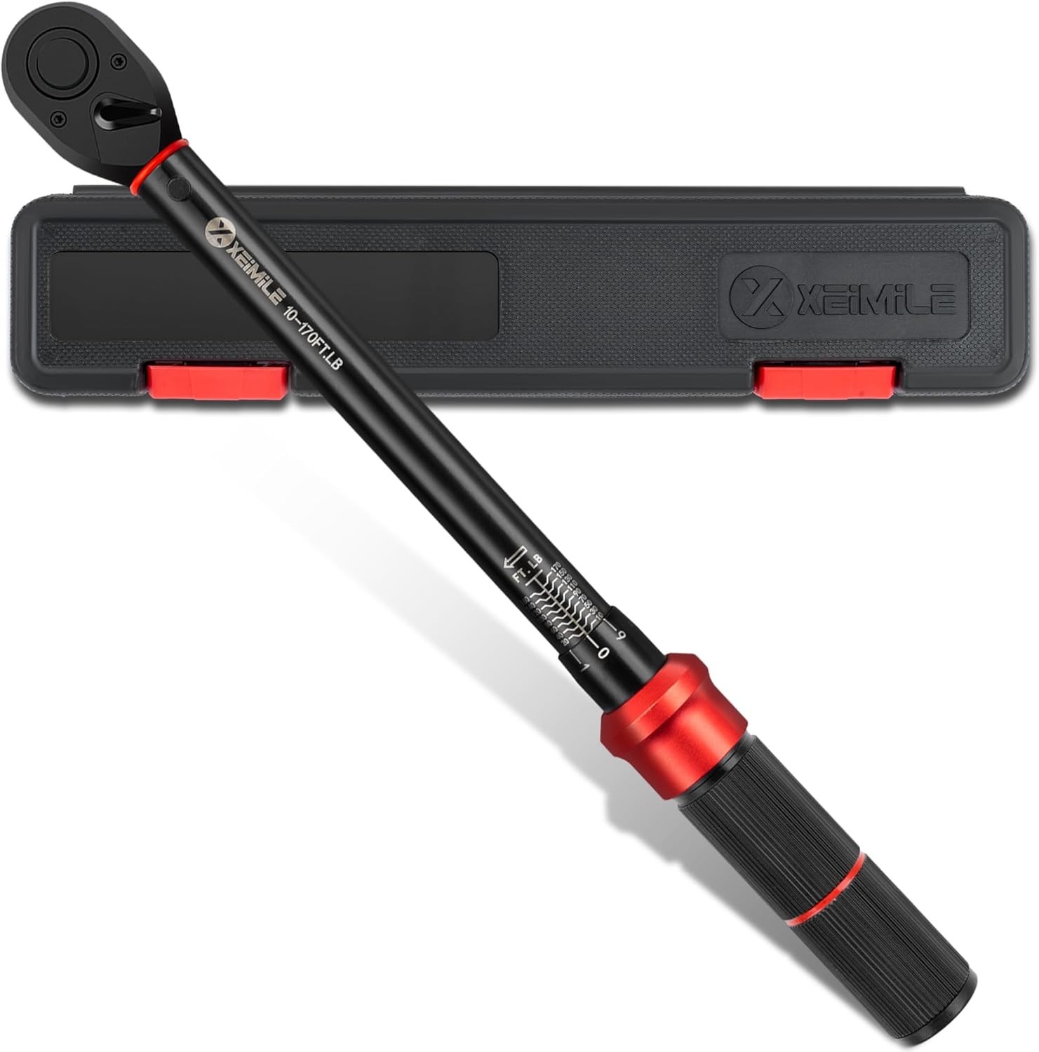 1/2Inch Drive Click Torque Wrench 10170 FtLb 72Tooth Dual Range Scales