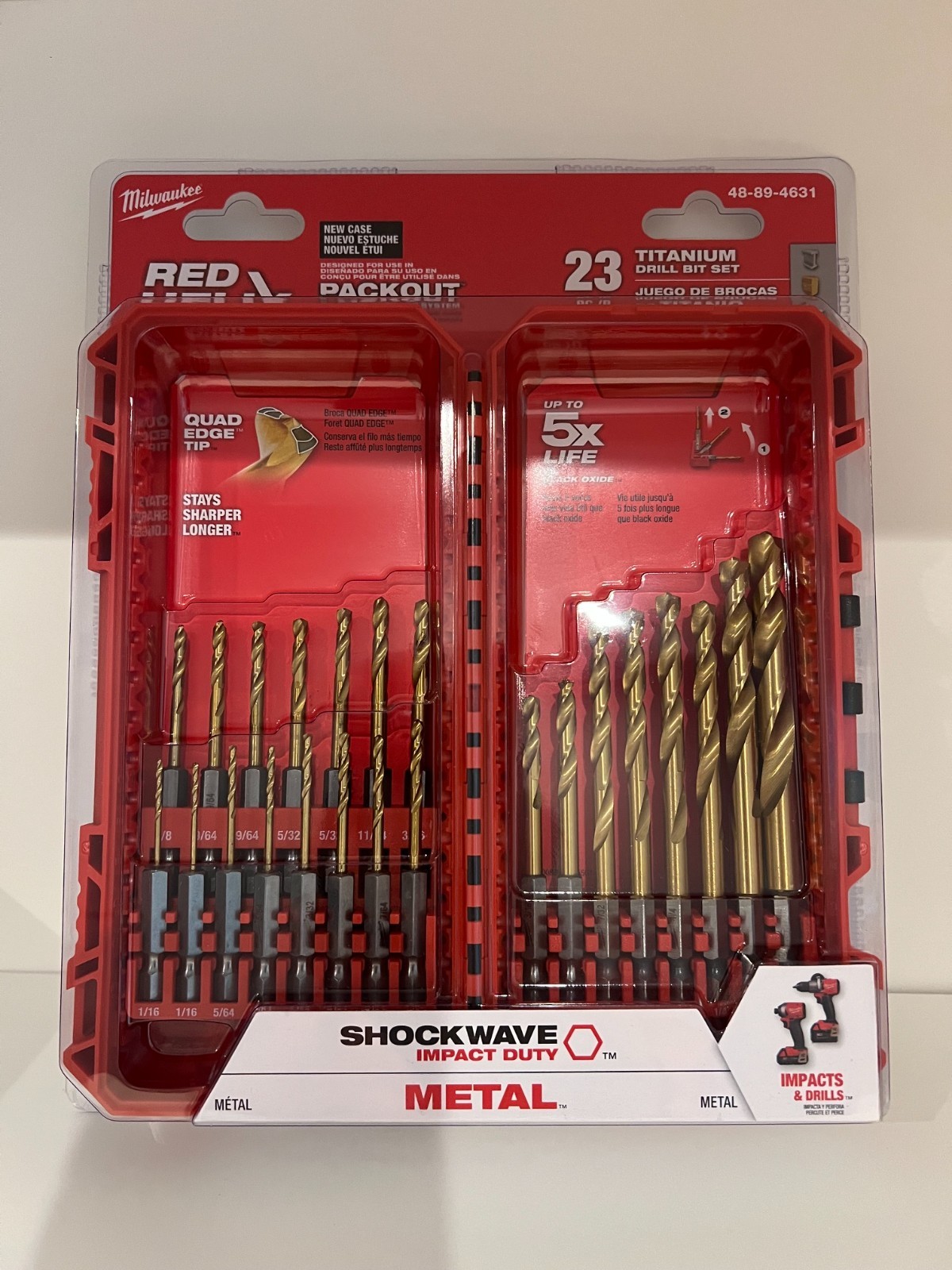 Milwaukee Shockwave 48-89-4631 Titanium Drill Bits Set - Red (Pack of 23)