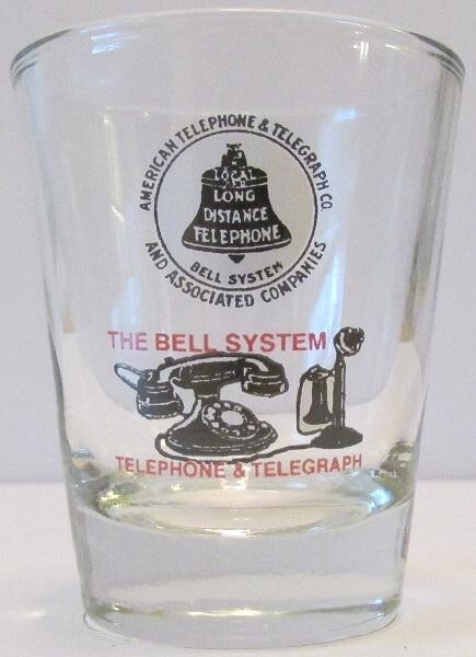 Bell Telephone Double Logo 1½ Shot Glass