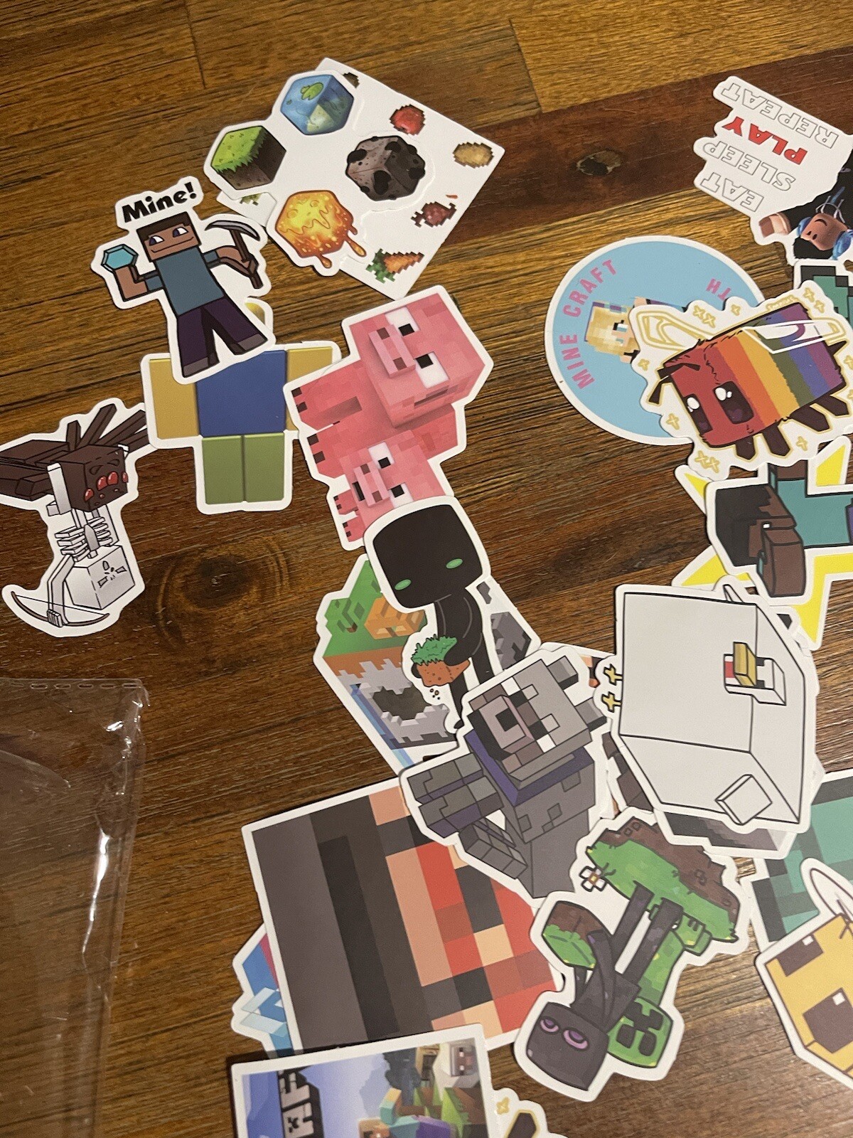 Set of 100 Minecraft Theme Sticker Decals Various