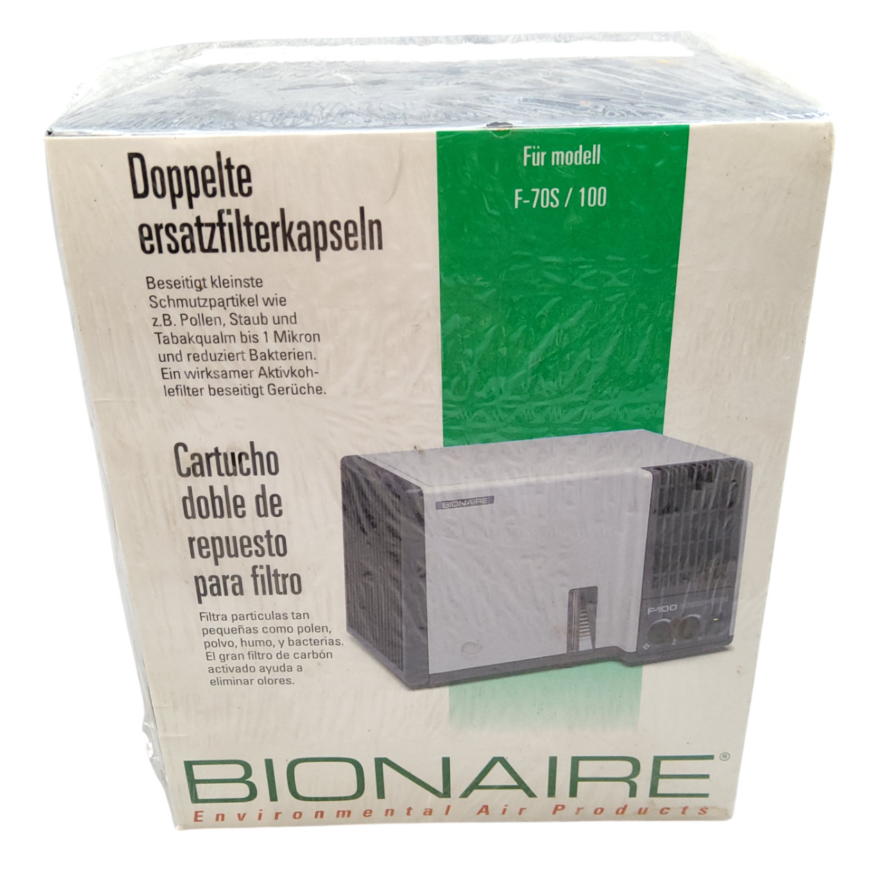 Bionaire 711D HEPA Dual Filter Replacement Cartridge F 70 70S 70W 100 100S New