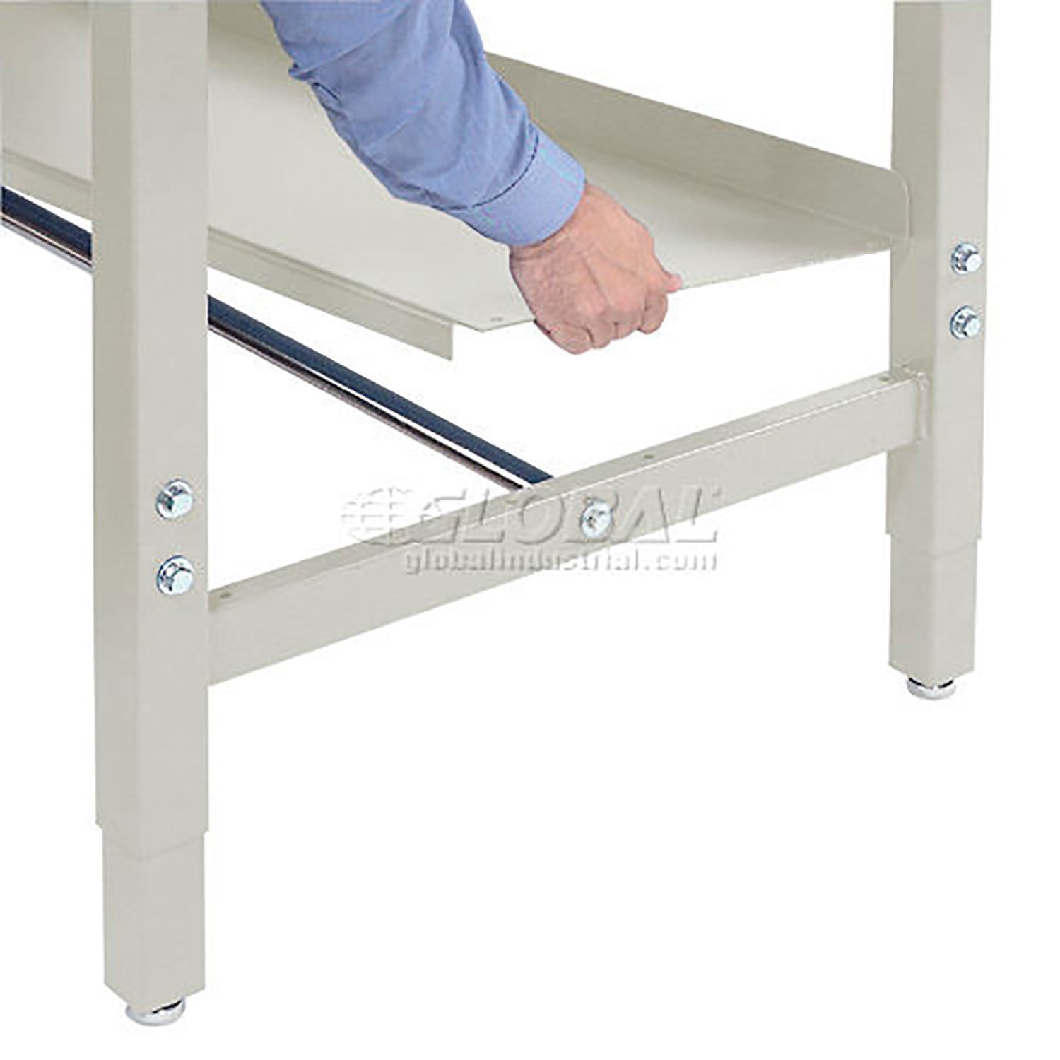 Global Industrial Lower Shelf Steel With 2" Back Stop for Workbench 72"W x 14"D