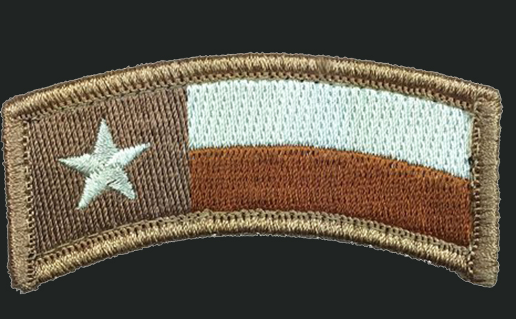 TEXAS STATE FLAG ROCKER TAB HOOK  PATCH (TXT2)