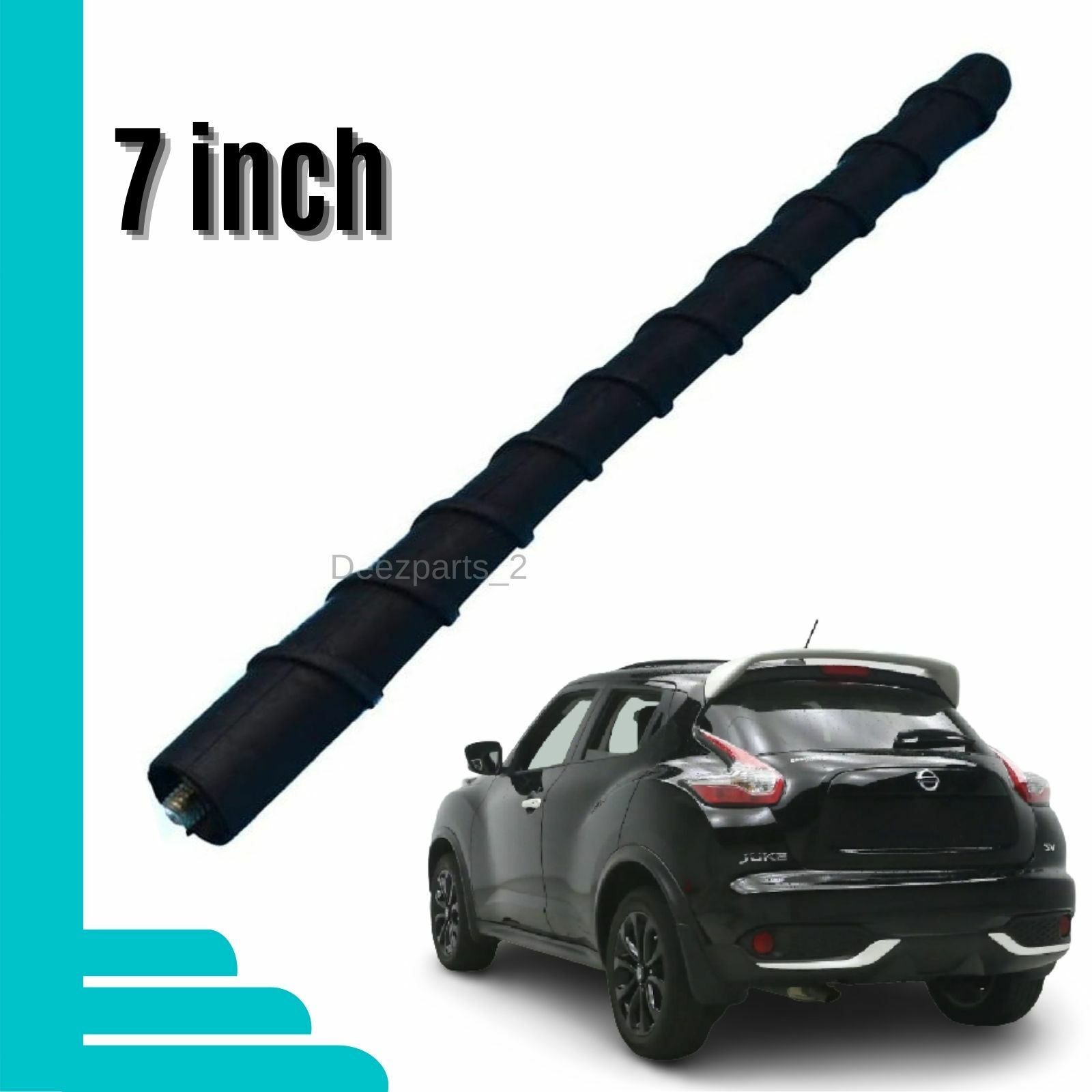 7" Antenna Black Swirl for Nissan Juke 2011-2017
