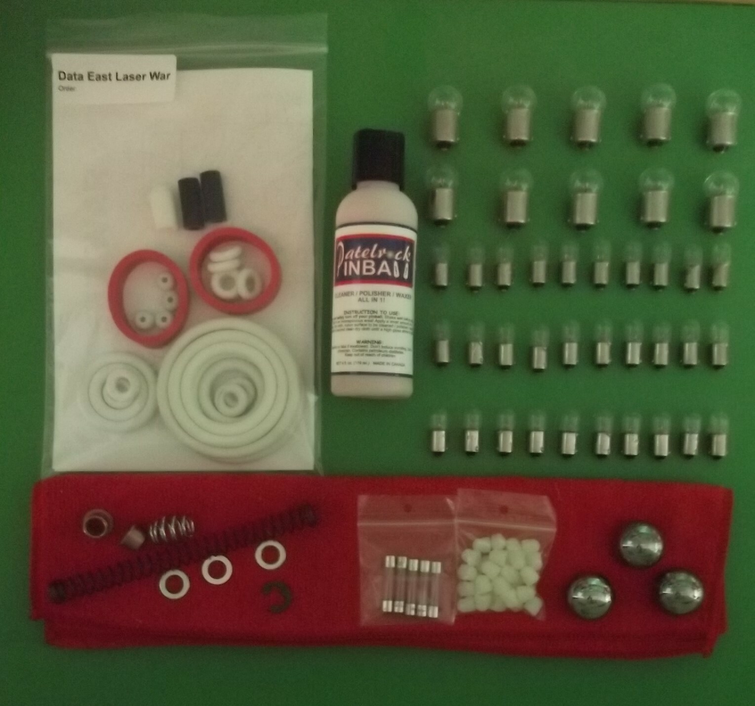 1987 Data East Laser War Pinball Machine Maintenance Tune Up Kit