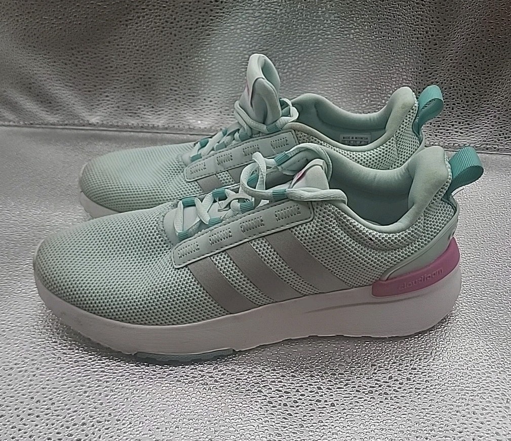 Adidas Racer TR21 Running Shoe, Halo Mint/Silver Metallic/Screaming Pink, 6.5 US