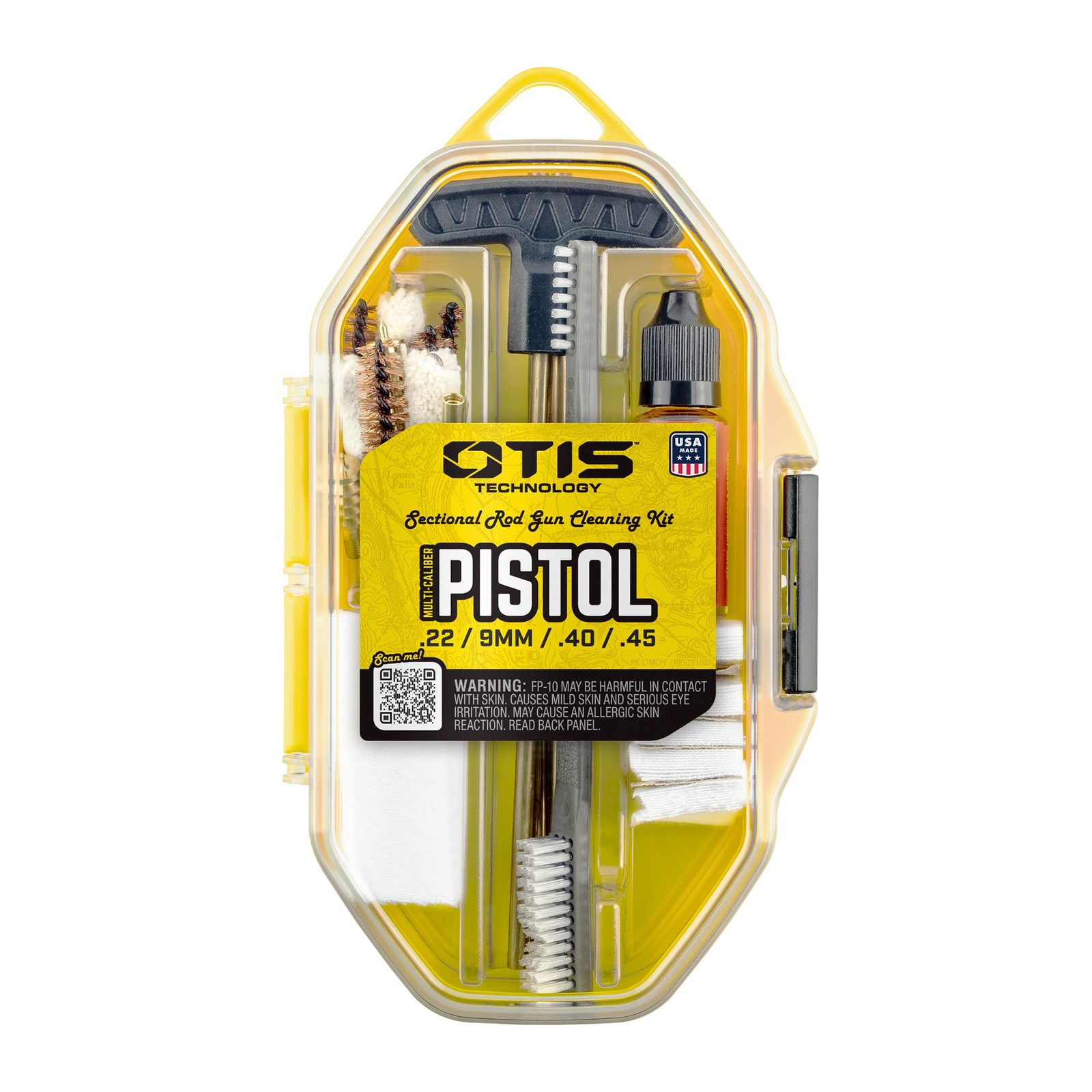 Otis Technology Otis Multi Caliber Pistol Cleaning Kit Includes Brass Rod Bore