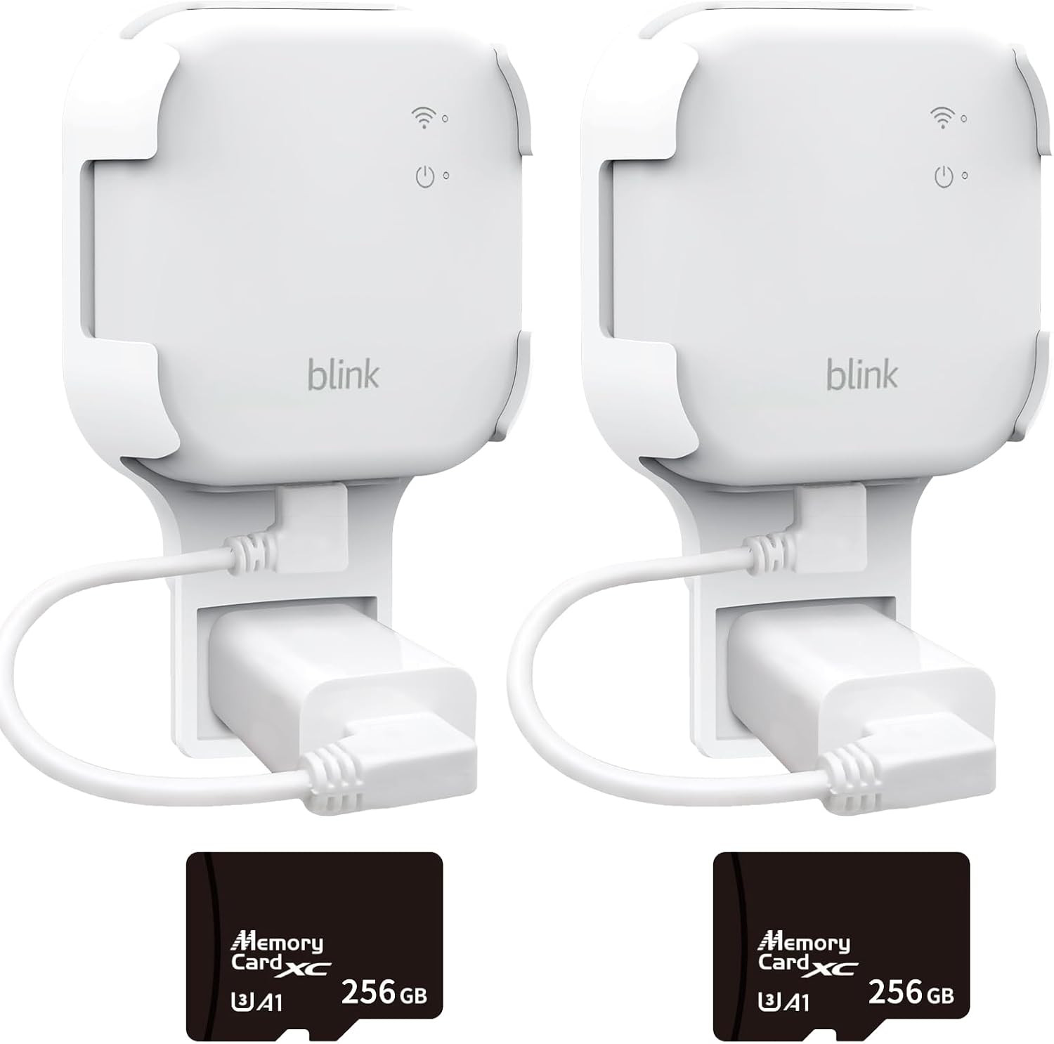 256GB Microsd Card & Wall Mount for Blink Sync Module XR with Short Cable