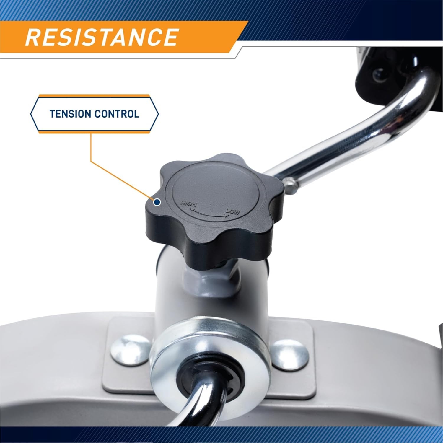 Alloy Steel Under Desk Exercise Cycle: Adjustable Resistance, 2-