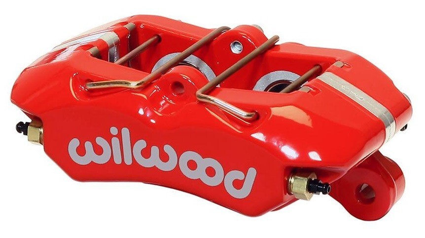 NEW WILWOOD DYNAPRO BRAKE CALIPER,LOW-PROFILE,LUG MOUNT,4 PISTON,RED,0.81"