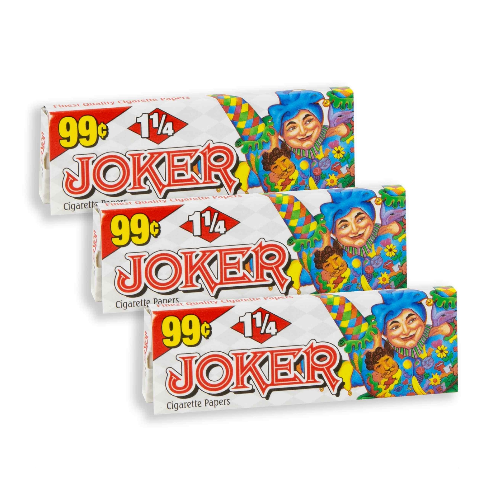 Joker Rolling Paper 1 1/4 Original Cigarette Papers 1.25 Size (3 Booklets)