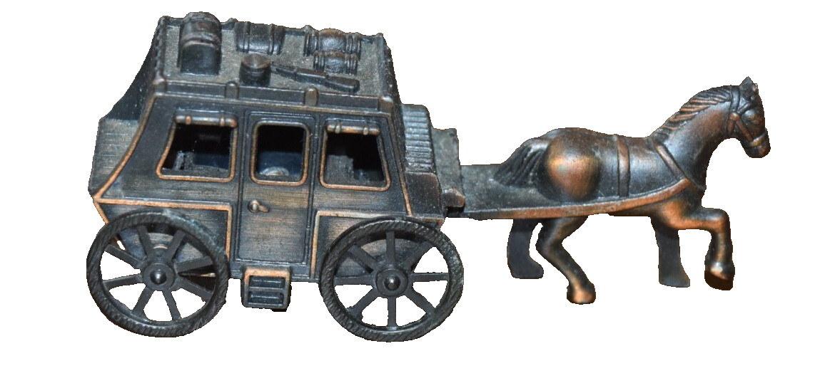 STAGE COACH BRONZE DIE CAST METAL COLLECTIBLE PENCIL SHARPENER