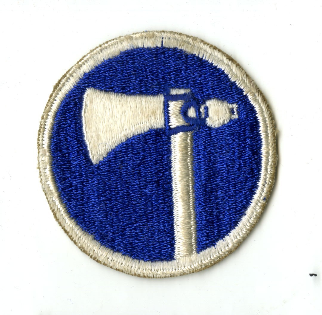XIX Corps 2nd Design White Details White Back Patch WWII Vintage Europe