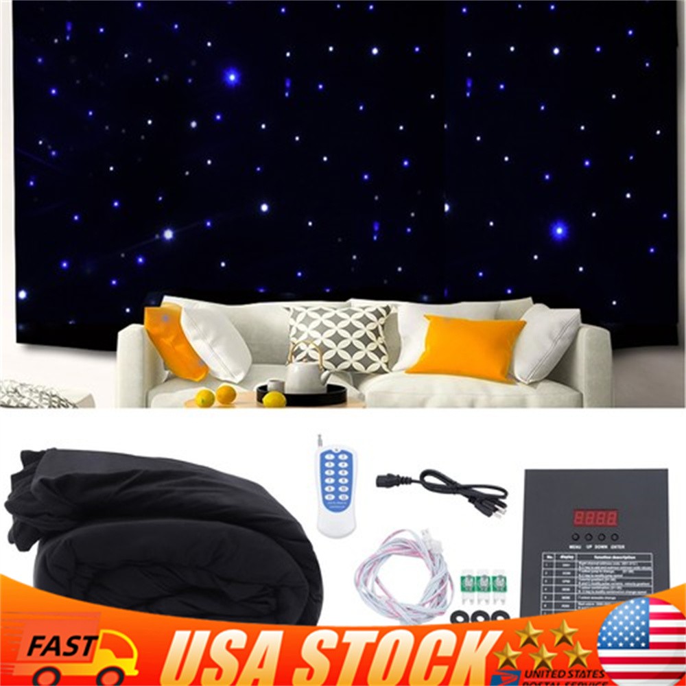 LED Star Stage Backdrop - 13x10FT LED Star Curtain Background Starry Sky DMX512