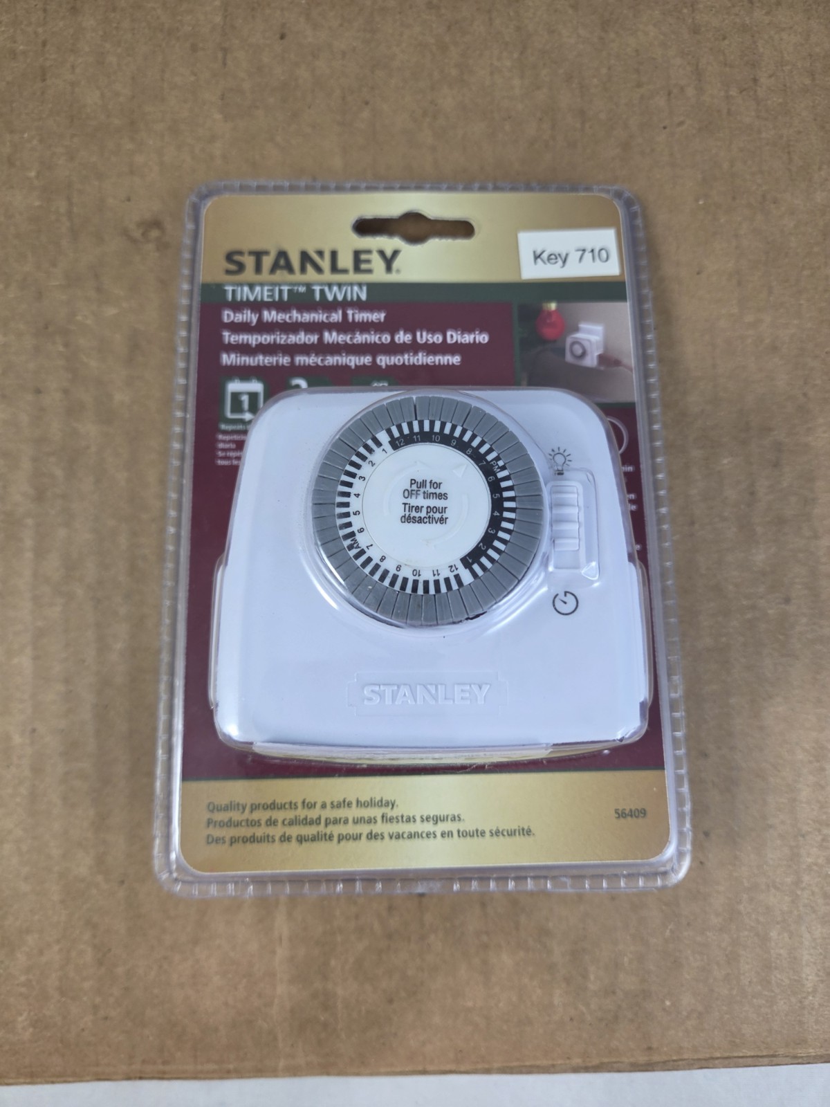 Stanley TIMEIT TWIN 2 Outlet Daily Mechanical Timer BRAND NEW TM425