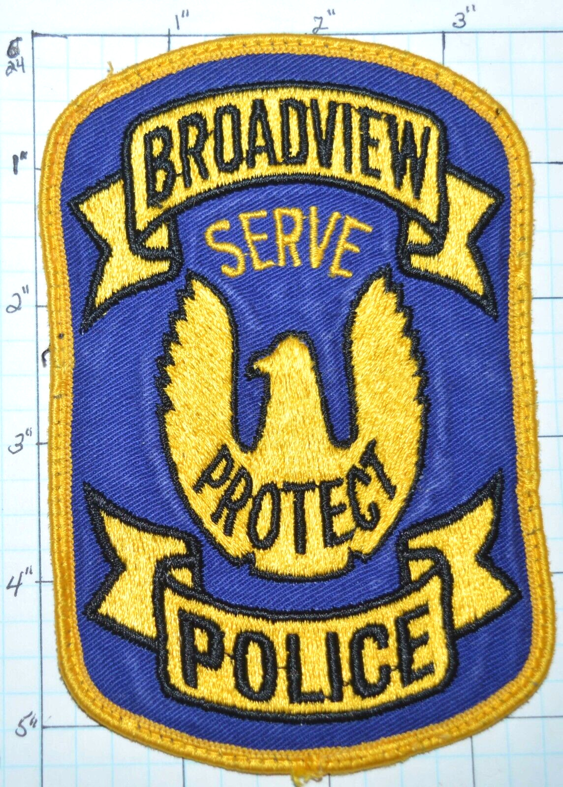 ILLINOIS, BROADVIEW POLICE DEPT VINTAGE PATCH