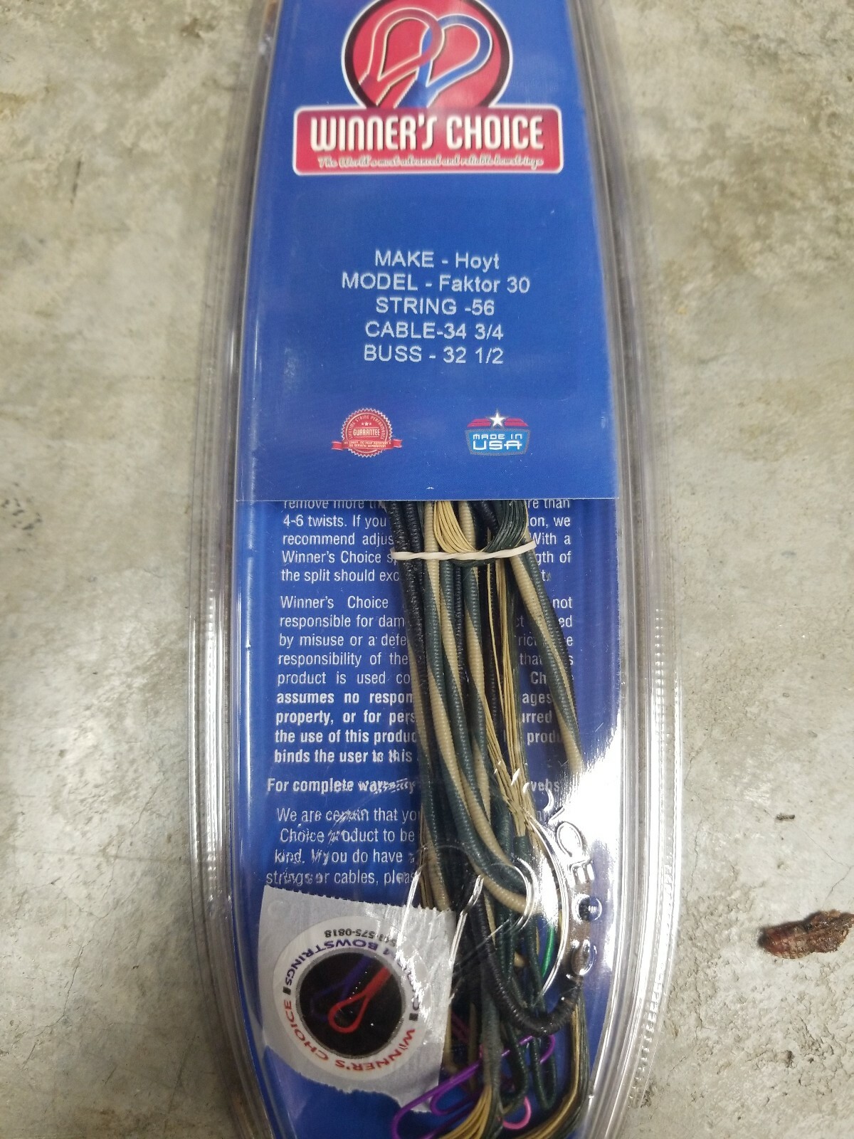 Winners Choice String & Cable for hoyt faktor 30 56 34 3/4 32 1/2