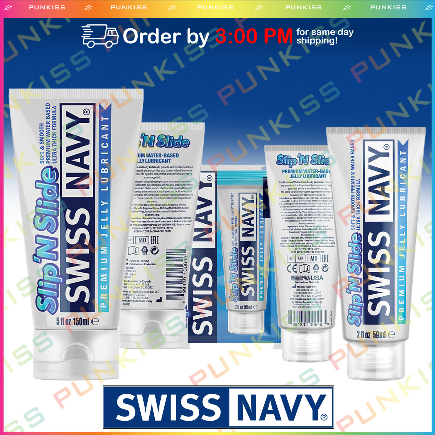 Swiss Navy Water Based Sex Lube💋Jelly Thick Premium Lubricant Natural Long Last