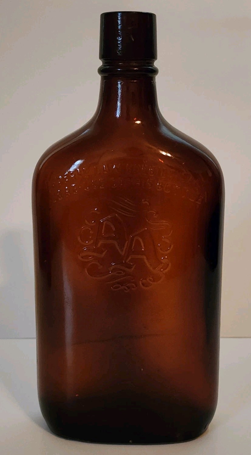 Antique Ancient Age Amber Bourbon Bottle 8.5 Inch 1941