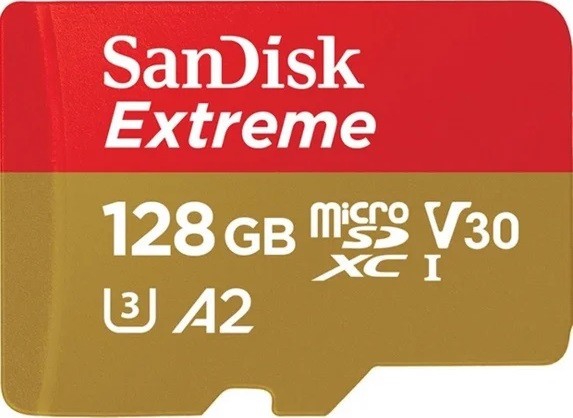 SanDisk 128GB Extreme A2 V30 U3 MicroSDXC Memory Card SDSQXAA-128G